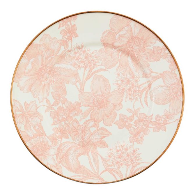 MacKenzie-Childs Rosy English Garden Enamel Salad Plate