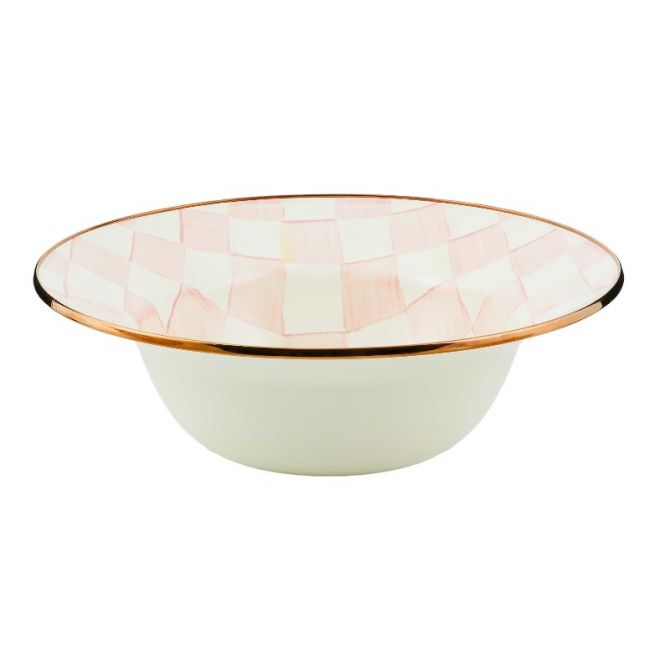 MacKenzie-Childs Rosy Check Serving Bowl