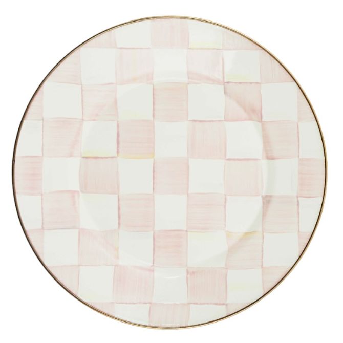 MacKenzie-Childs Rosy Check Dinner Plate