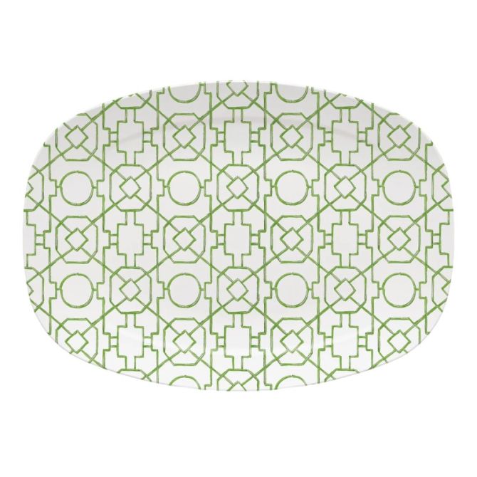 Mariposa Trellis Platter, Green