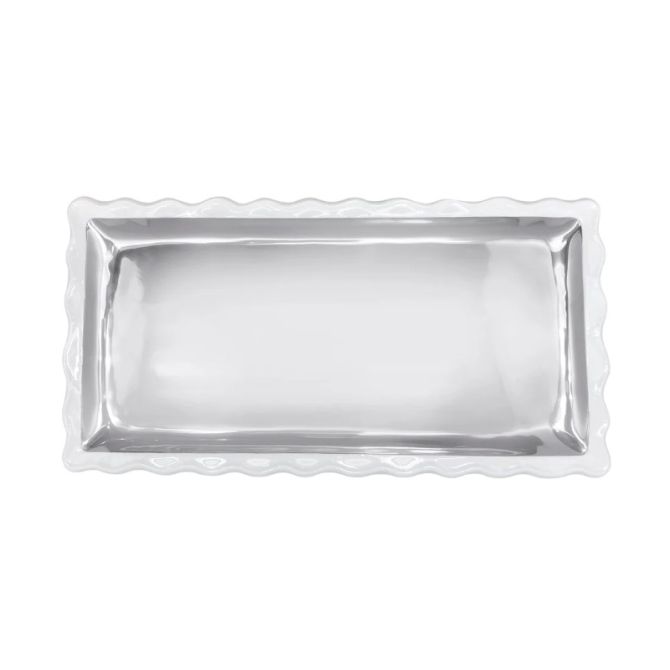 Mariposa Wavy Tray, White