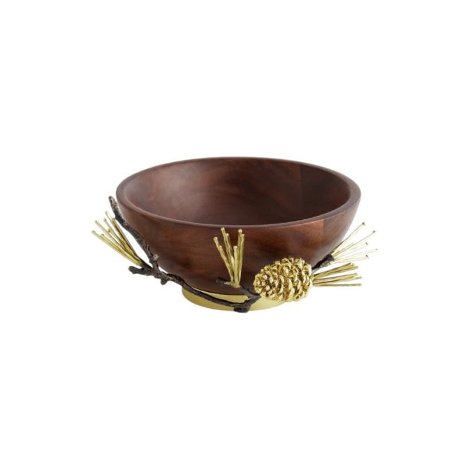 Michael Aram Pine Cone Wood Bowl, Small