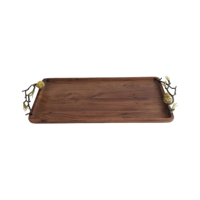 Michael Aram Pine Cone Wood Tray, Medium