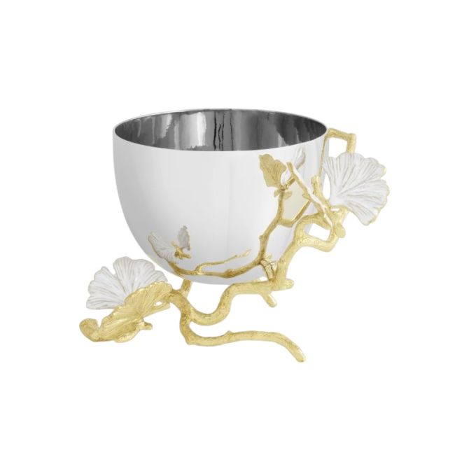 Michael Aram Butterfly Ginkgo Yellow Gold Bowl, Nut