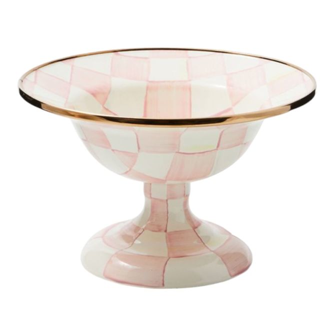 MacKenzie-Childs Rosy Check Small Compote