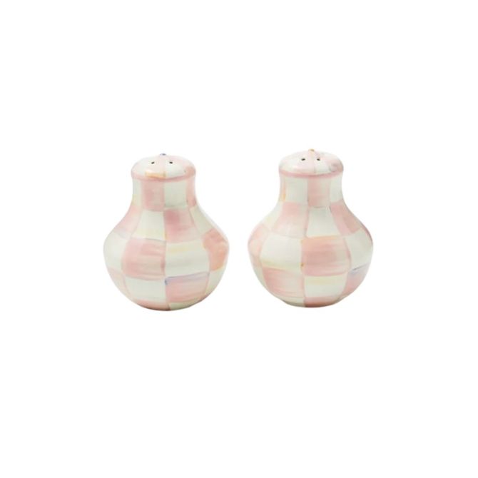 MacKenzie-Childs Rosy Check Salt and Pepper Shakers