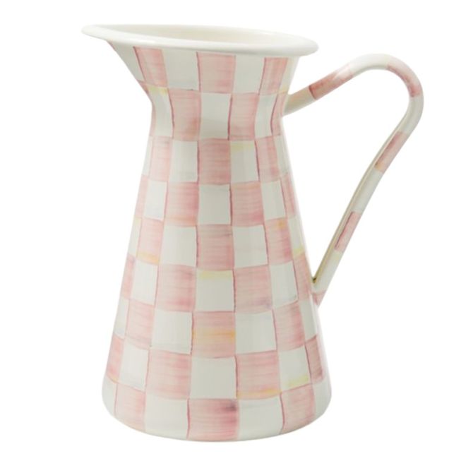 MacKenzie-Childs Rosy Check Large Practical Pitcher