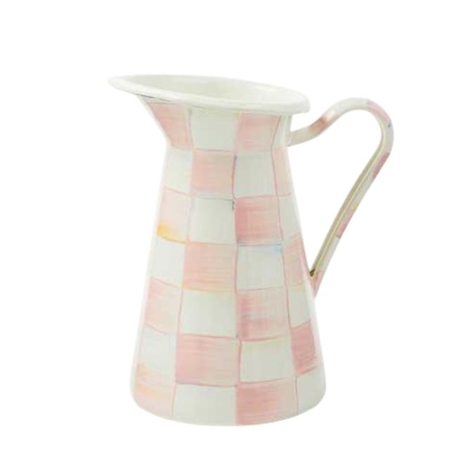 MacKenzie-Childs Rosy Check Medium Practical Pitcher