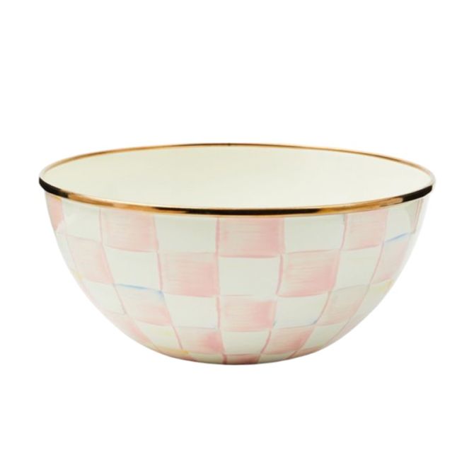 MacKenzie-Childs Rosy Check Small Everyday Bowl