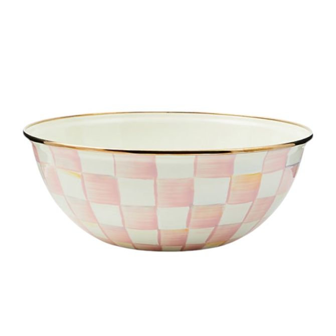 MacKenzie-Childs Rosy Check Medium Everyday Bowl