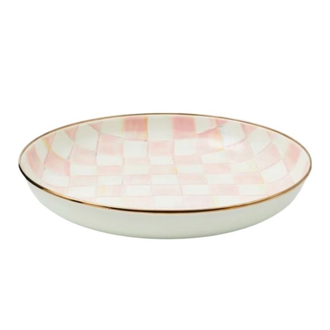 MacKenzie-Childs Rosy Check Abundant Bowl