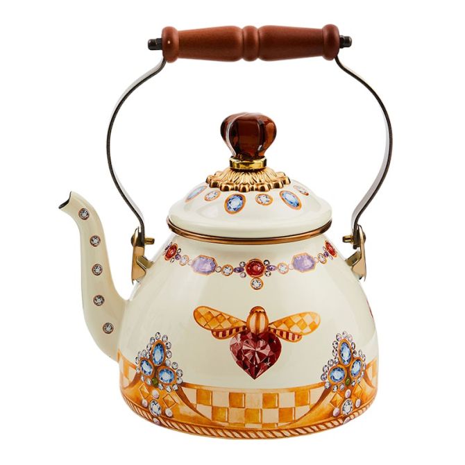 MacKenzie-Childs Queen Bee Tea Kettle, 2QT