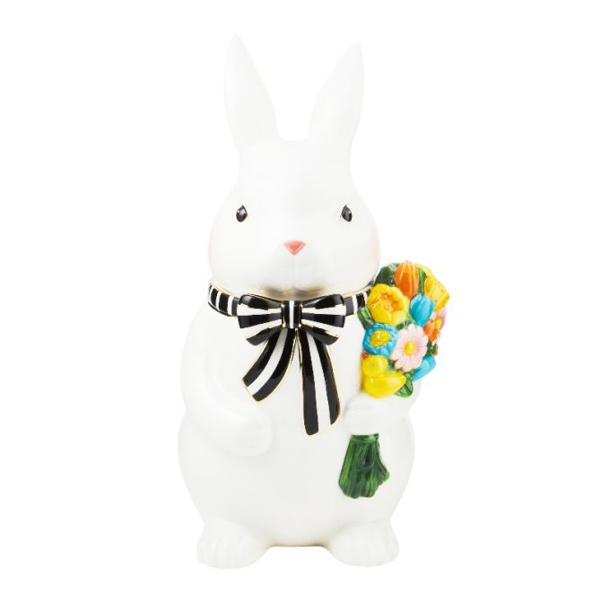 MacKenzie-Childs Calico Bunny Cookie Jar