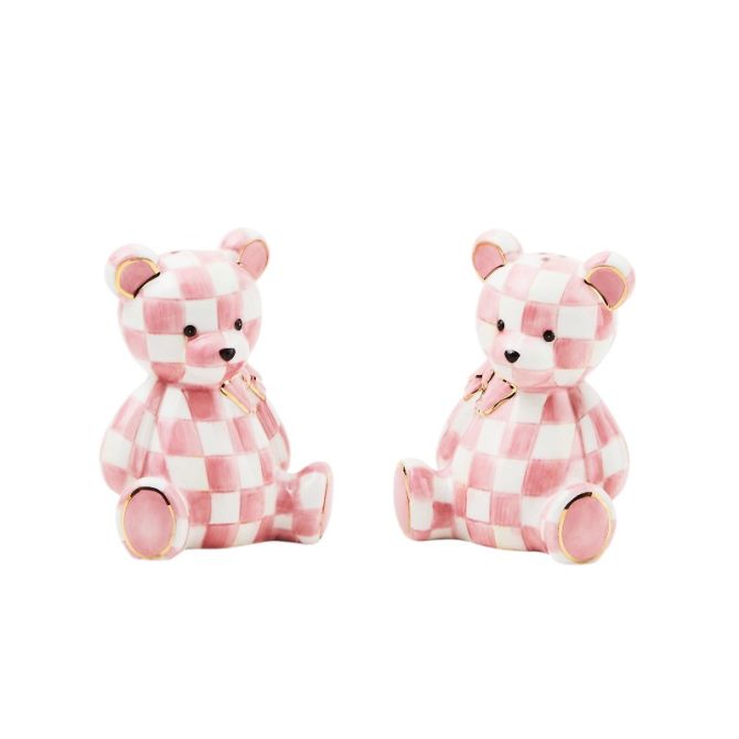 MacKenzie-Childs Rosy Bear Salt & Pepper Set