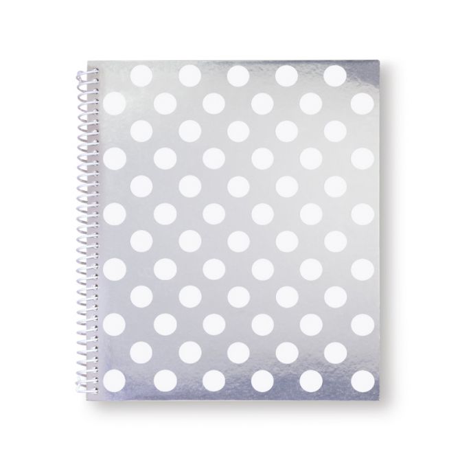 Kate Spade Large Spiral Notebook, White Dot