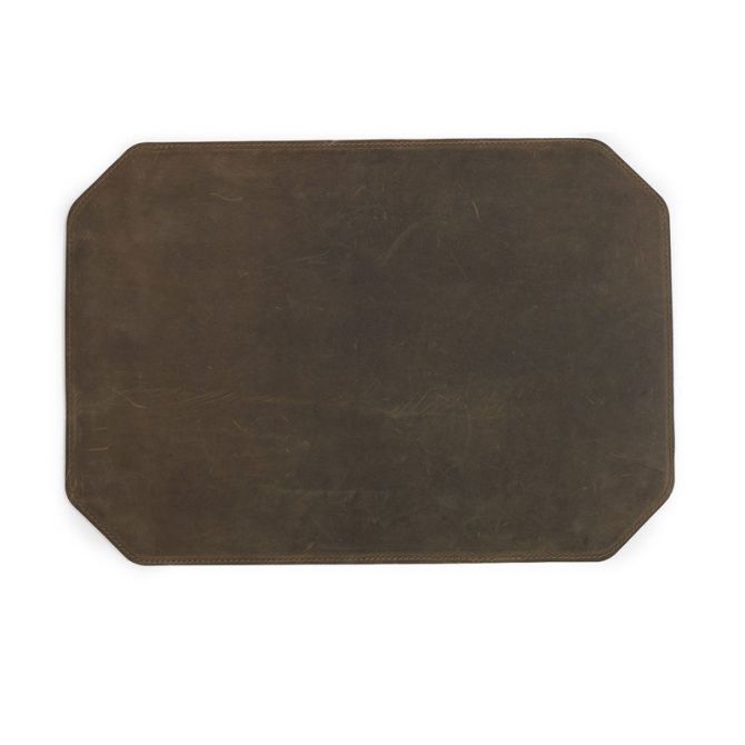 Rustico Outpost Leather Desk Blotter, Dark Brown