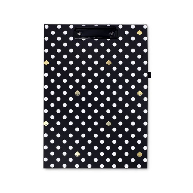 Kate Spade Clipboard Folio, Black and White Polka Dots