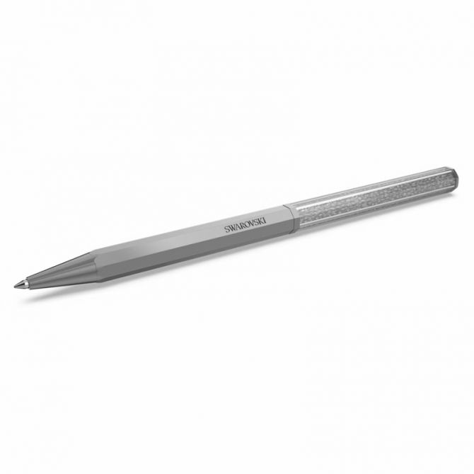 Swarovski Octagon Shaped Crystalline Ballpoint Pen, Grey and Graphite Plated