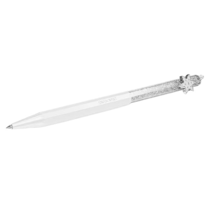 Swarovski Crystalline Octagon Shape Snowflake Ballpoint Pen, White and White Lacquered