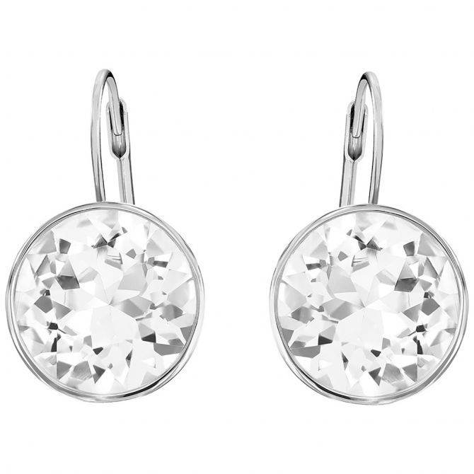 Swarovski Bella White Tone Pierced Earrings