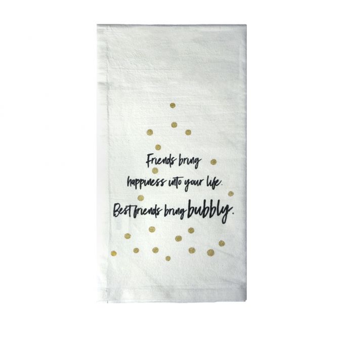 Honestly Goods Best Friends Bring Bubbly Tea Towel