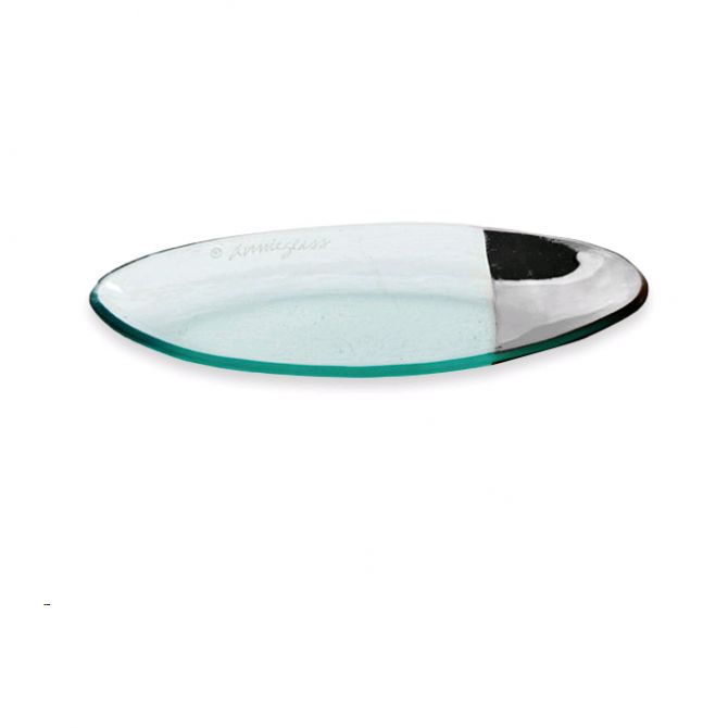 Annieglass Mod Small Oval Server, Platinum