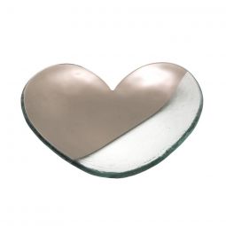 Image for Annieglass Platinum Mod Heart Plate, 7"