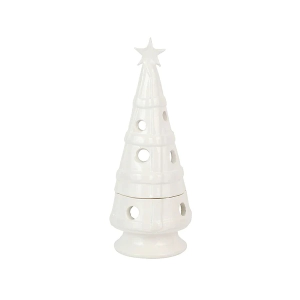 Vietri Foresta White Medium Plaid Tree