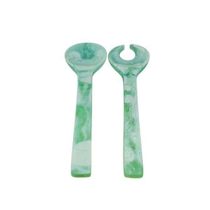 Nashi Resin Classical Salad Set, Mint Swirl