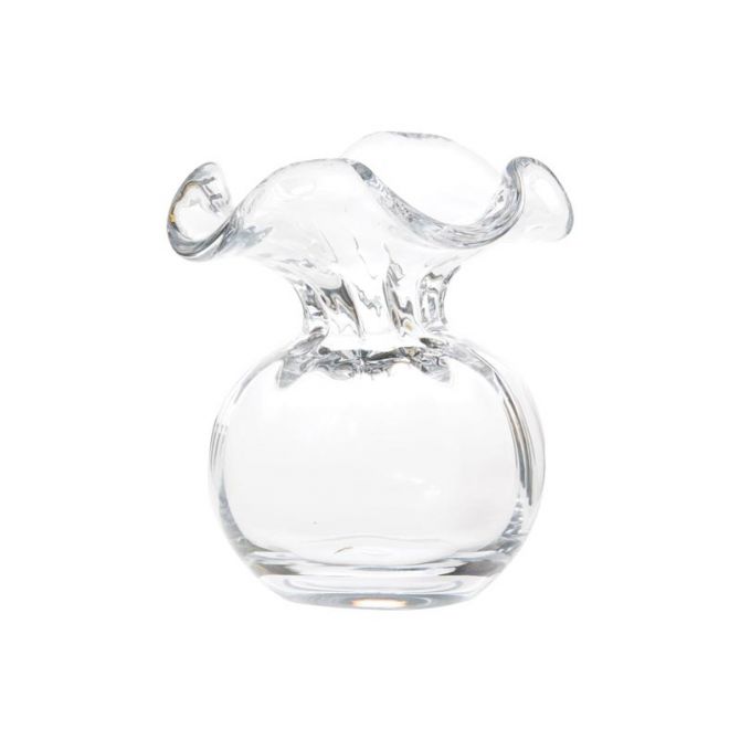 Vietri Hibiscus Glass Clear Vase, Bud