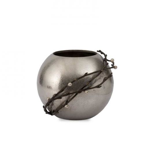 Michael Aram Polished Aluminum Bark Vase Borsheims