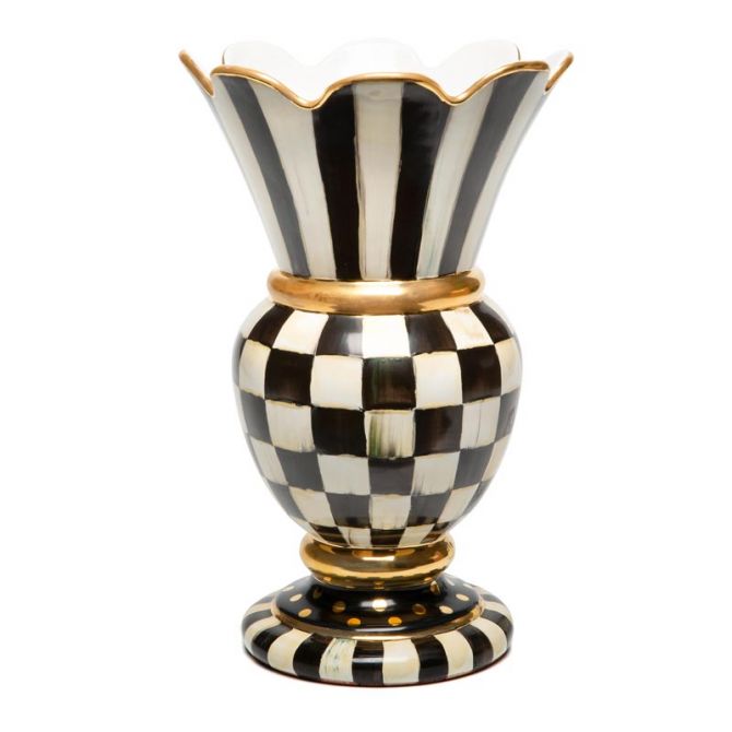 MacKenzie Childs Limited Edition Courtly Check Great Vase