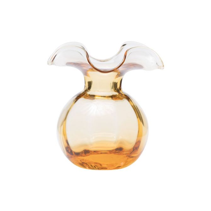 Vietri Hibiscus Glass Amber Vase, Bud