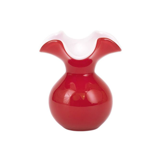 Vietri Hibiscus Glass Red Vase, Bud