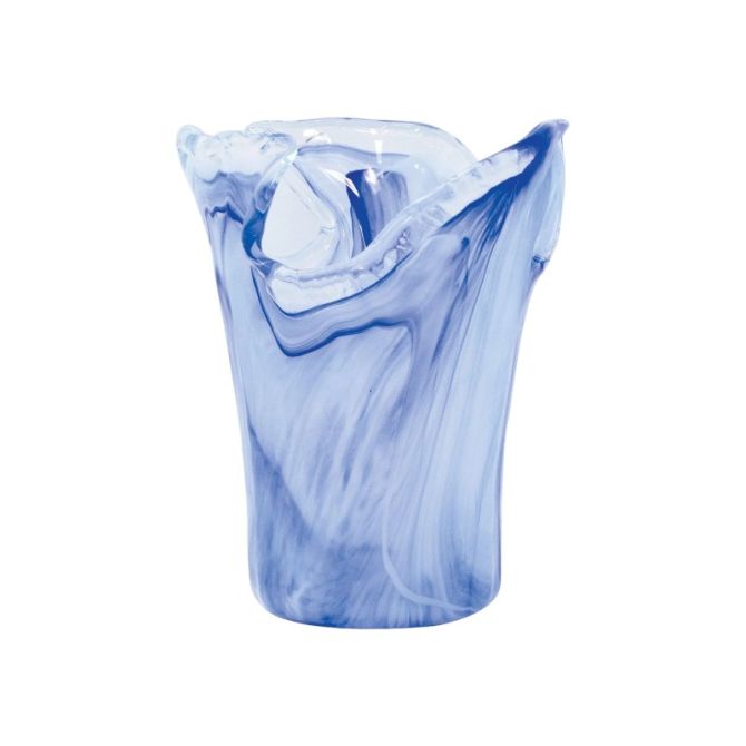 Vietri Onda Glass Vase, Cobalt and Small