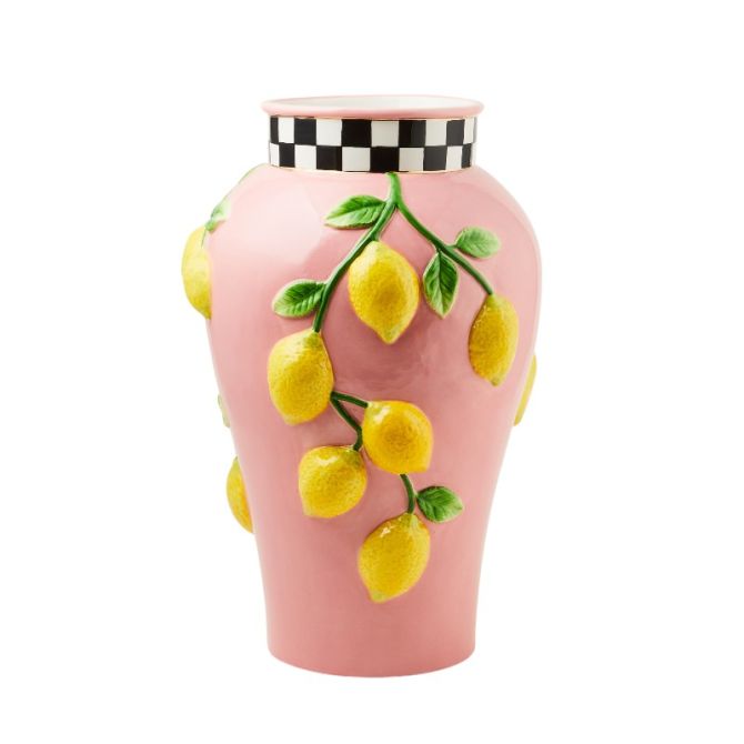 MacKenzie-Childs Tutti Frutti Lemon Vase