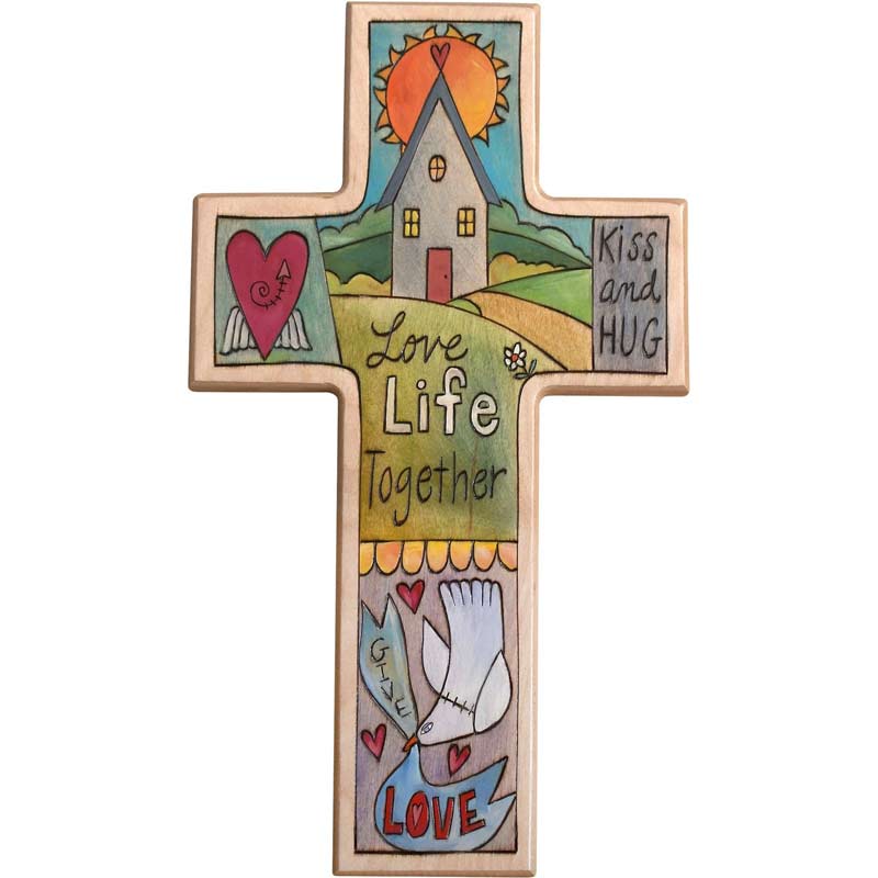 Sticks Cross Plaque, Love Life Together | PLQ014-12983 | Borsheims