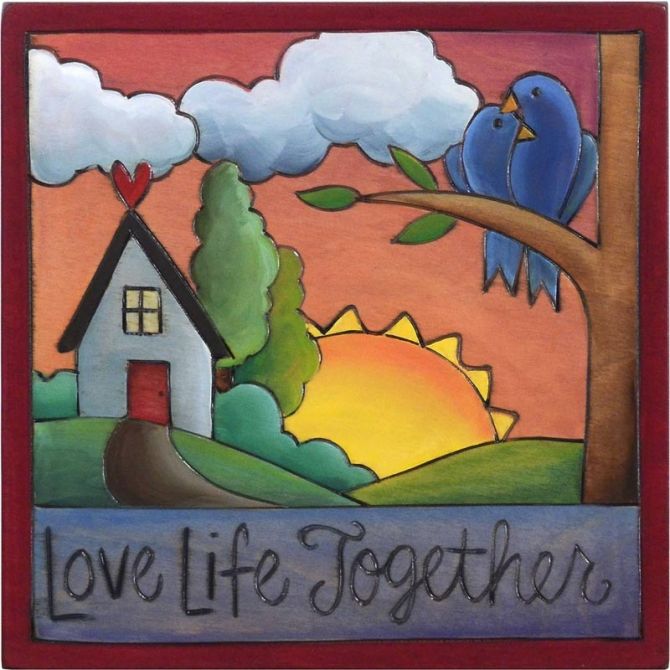 Sticks Love Life Together Plaque, 7x7