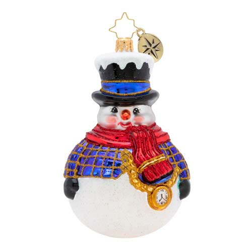 Christopher Radko Jolly A-Round Snowman Christmas Ornament