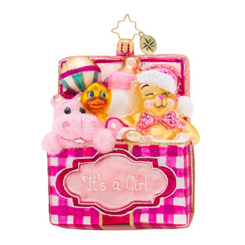 Christopher Radko Trunk of Toys Baby Girl! Christmas Ornament | 1019882 ...