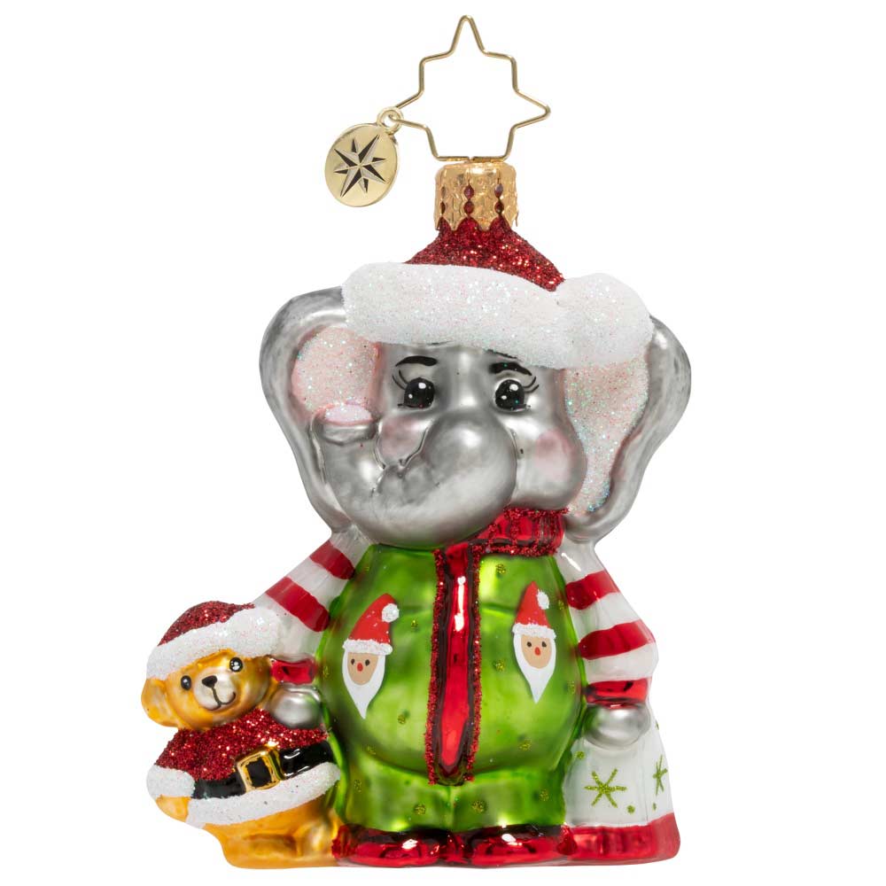 baby elephant christmas ornament