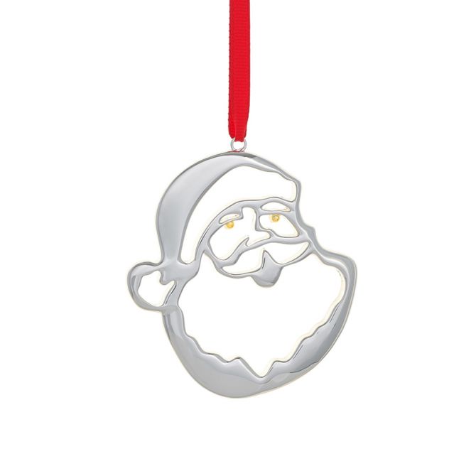 Nambe Santa Head Ornament