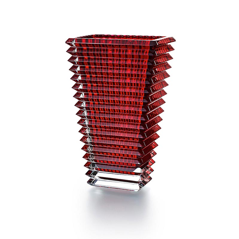 Baccarat Large Rectangle Eye Vase, Red | 2802302 | Borsheims