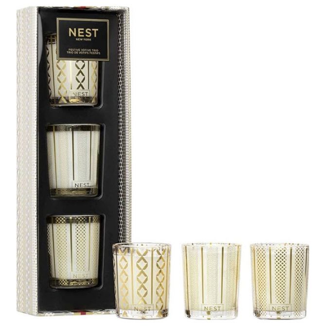 NEST New York Festive Scented Votive Candle Trio, Set of 3