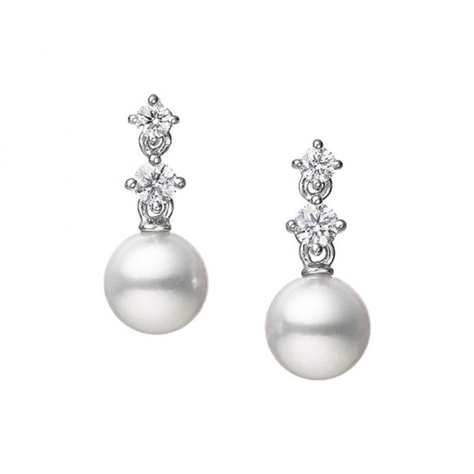 Mikimoto olive store earrings