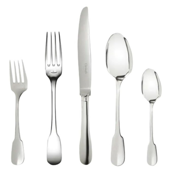 Christofle Cluny 5 Piece Place Setting, Silver Plated