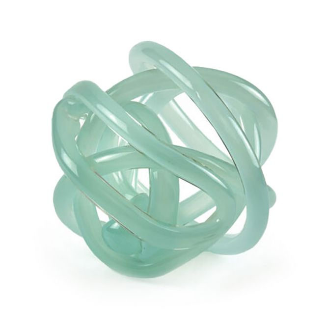 Tizo Handblown Glass Knot, Turquoise