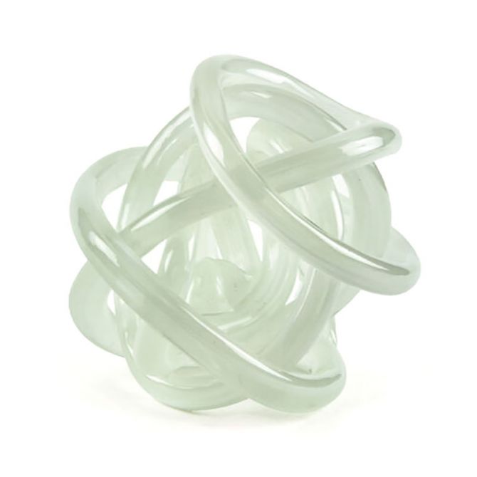 Tizo Handblown Glass Knot, White