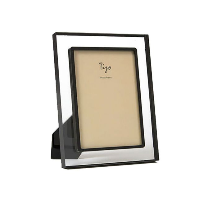 Tizo Lucite Clear and Black Border Frame, 4x6