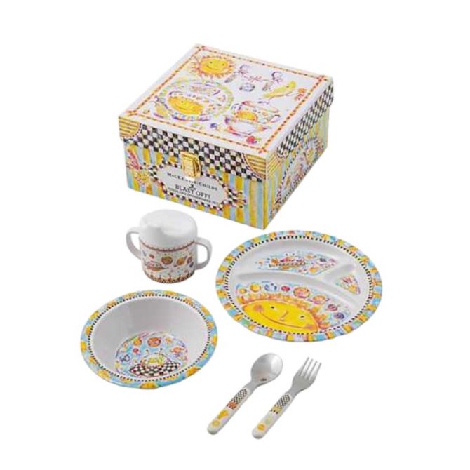 MacKenzie-Childs Blast Off! Toddler's Dinnerware Set